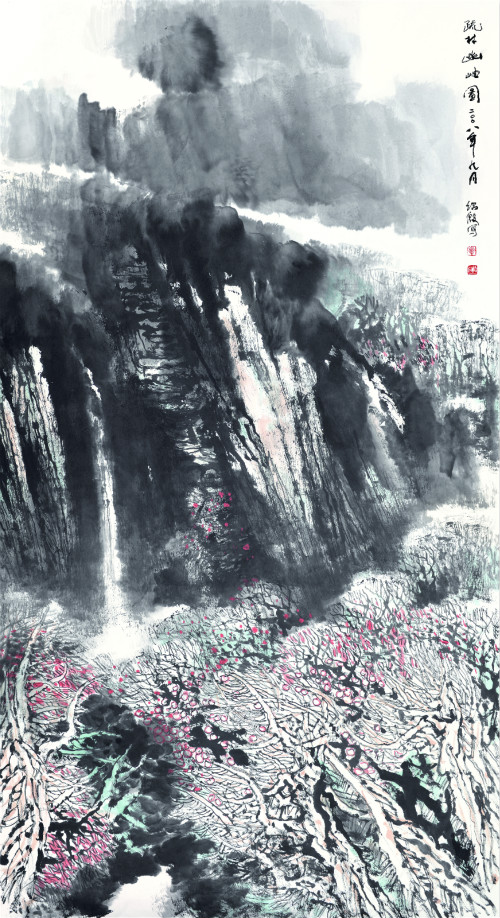 1 覃绍殷 疏林幽岫图 中国画 180cm×97 cm_meitu_13.jpg